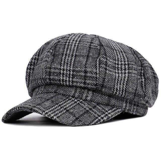 Casquette Gavroche en Coton à Carreaux - Grisford 1