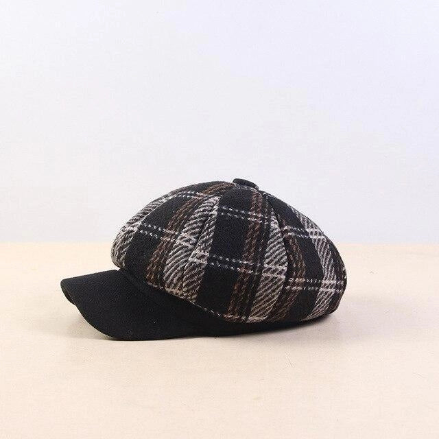 Casquette Gavroche en Coton à Carreaux - Nightcheck 2