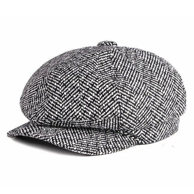 Casquette Gavroche en Coton à Chevrons - Bakerstreet 1