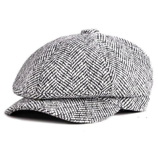 Casquette Gavroche en Coton à Chevrons - Graphème 1