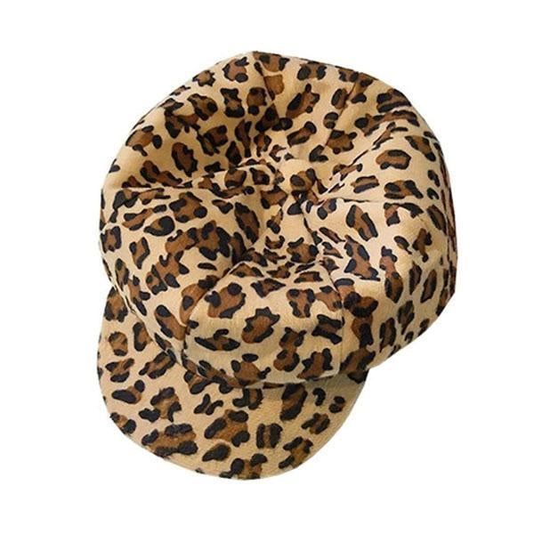 Casquette Gavroche en Coton à Léopard - Savane 1
