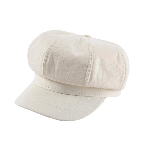 Casquette Gavroche en Coton Beige - Auréline 1