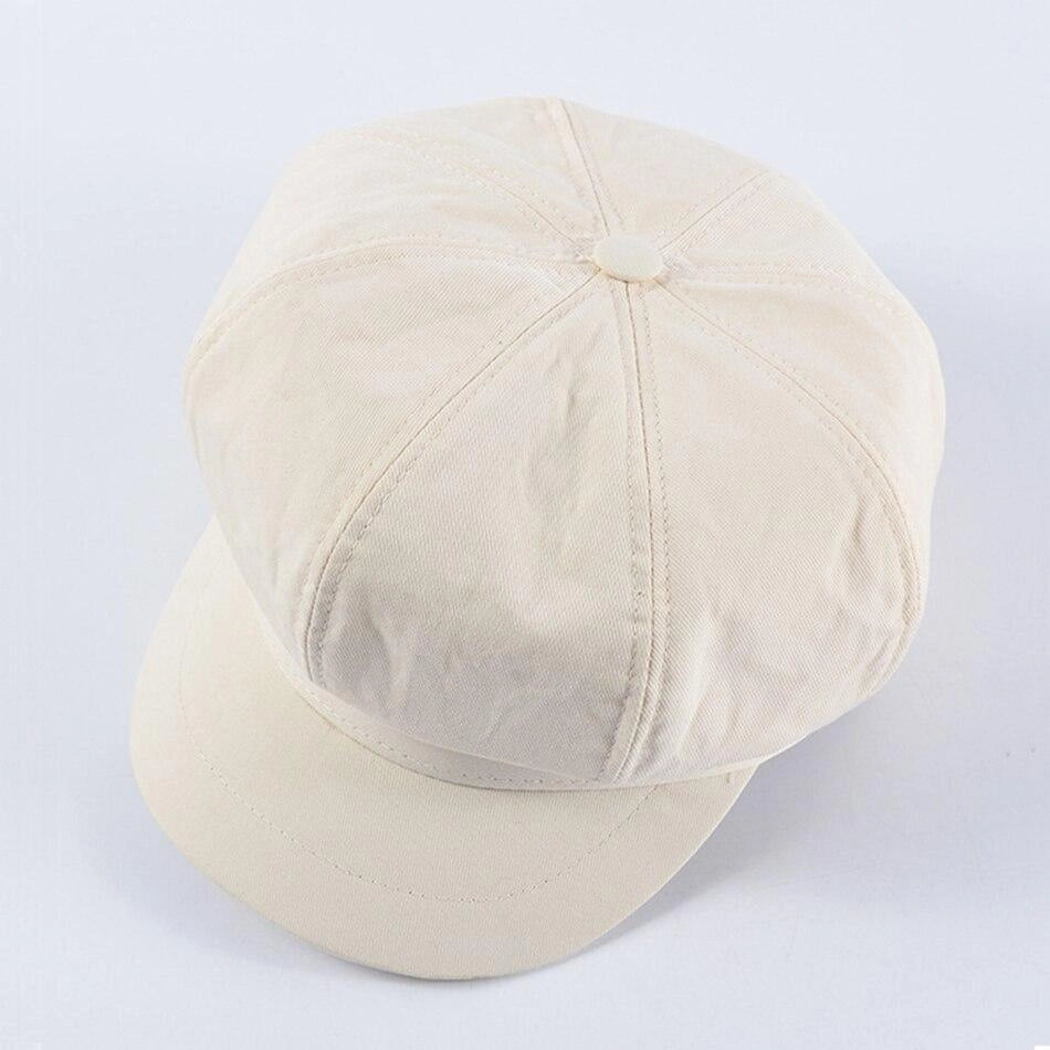 Casquette Gavroche en Coton Beige - Auréline 3