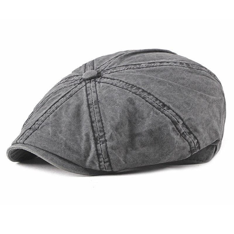 Casquette Gavroche en Coton Délavé - Ardoise 1
