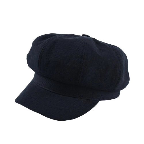 Casquette Gavroche en Coton Noir - Éboulis 1