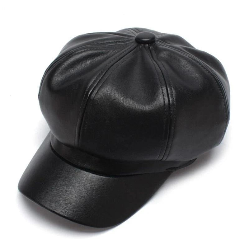 Casquette Gavroche en Cuir - Mafioso 1