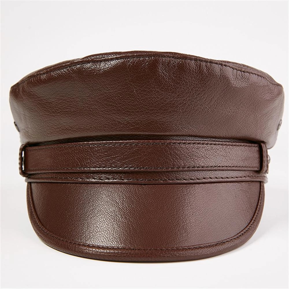 Casquette Gavroche en Cuir Marin - Calfat 2