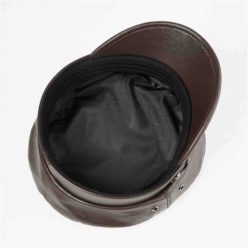 Casquette Gavroche en Cuir Marin - Cuirambré 4