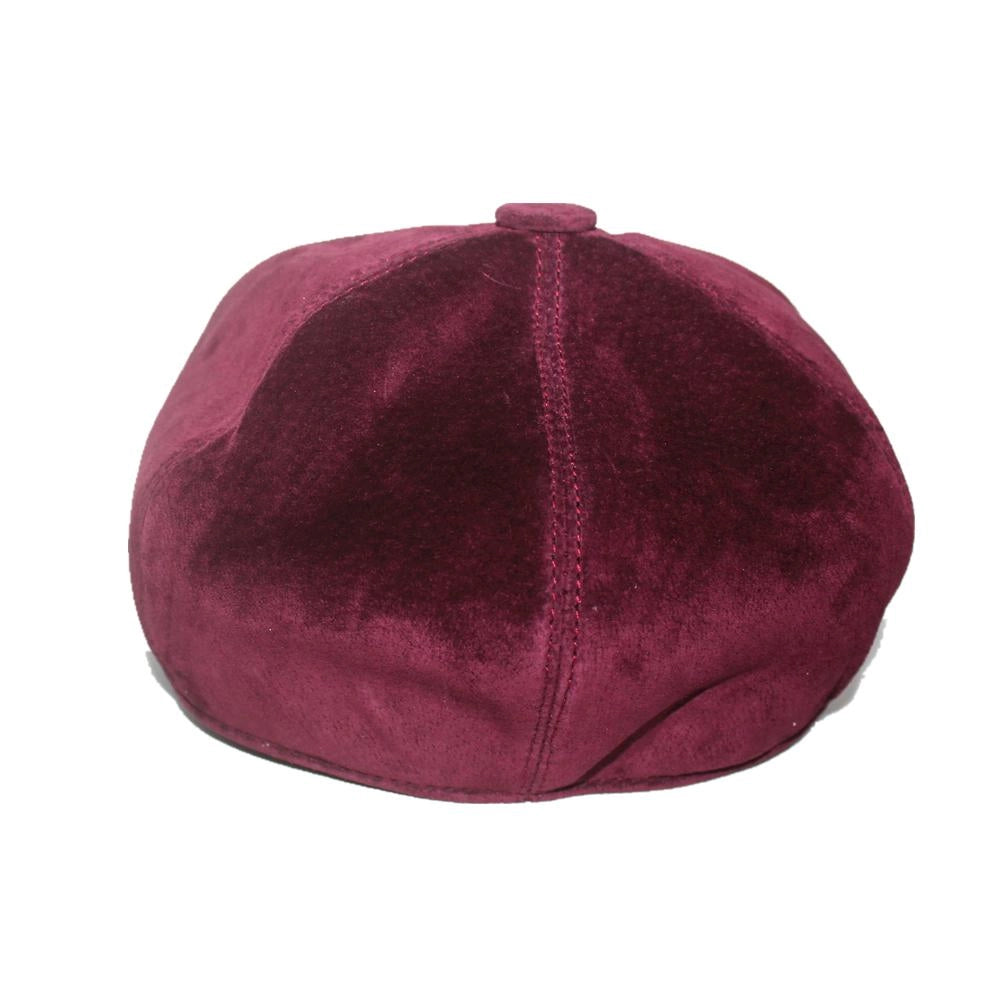 Casquette Gavroche en Cuir Suédé - Bourgogne 2