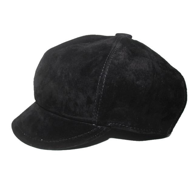 Casquette Gavroche en Cuir Suédé - Larcin 1