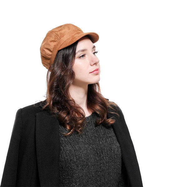 Casquette Gavroche en Daim Camel - Caravansérail 3
