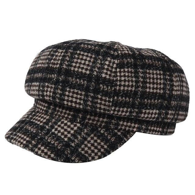Casquette Gavroche en Laine à Carreaux - Glenbrae 1