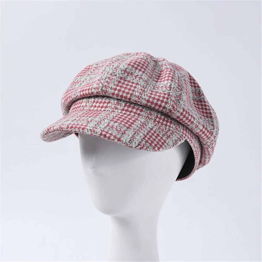 Casquette Gavroche en Laine à Carreaux - Roslin 3