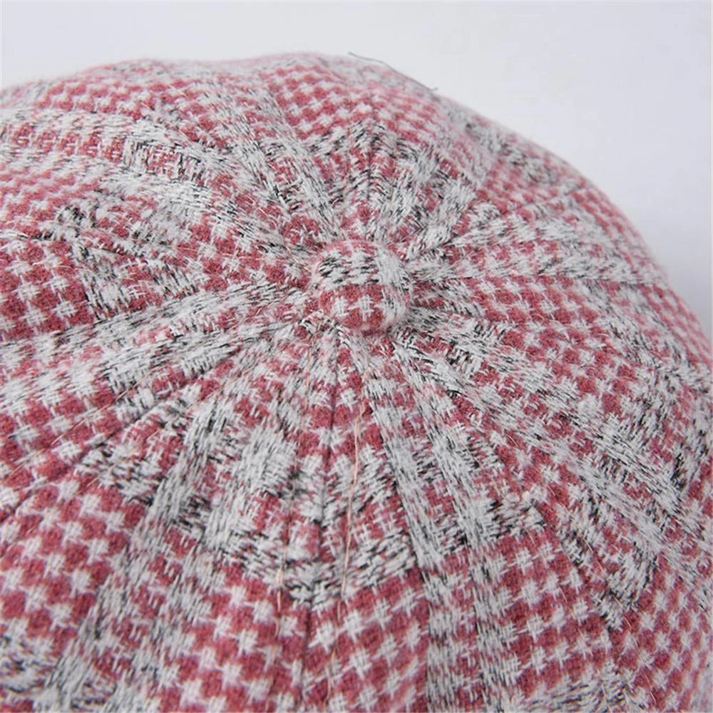 Casquette Gavroche en Laine à Carreaux - Roslin 4