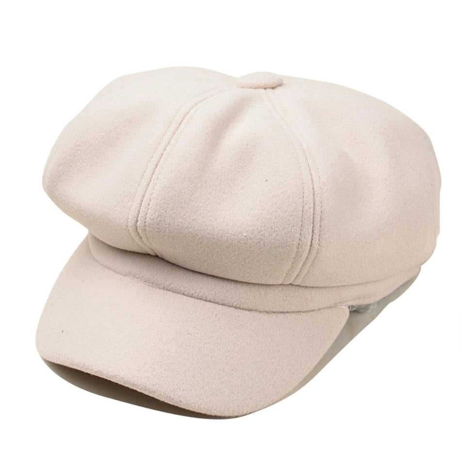 Casquette Gavroche en Laine Beige - Cromarty 1