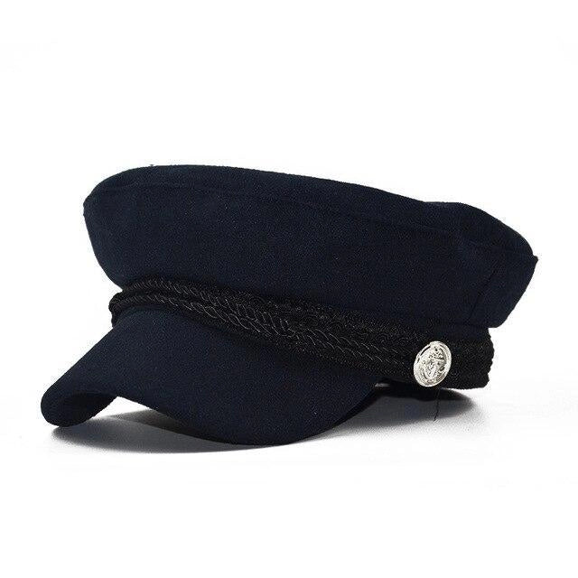 Casquette Gavroche en Laine - Navybraid 1