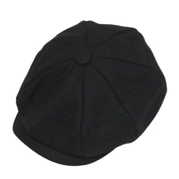 Casquette Gavroche en Laine Noire - Belfastine 1