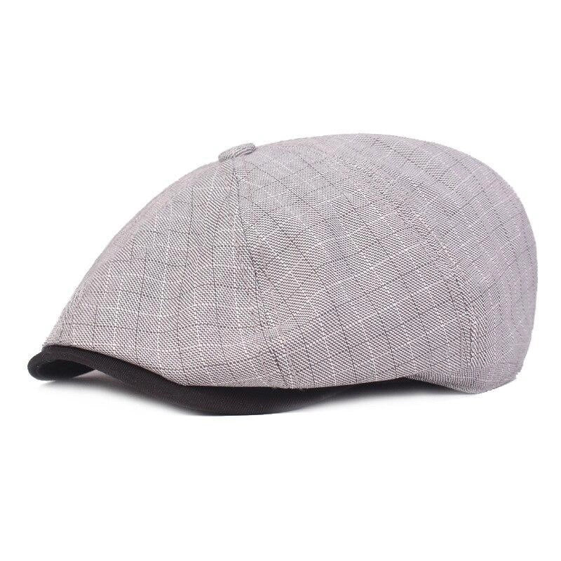 Casquette Gavroche en Lin à Carreaux - Clairmont 1