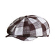 Casquette Gavroche en Lin à Carreaux - Sanjose