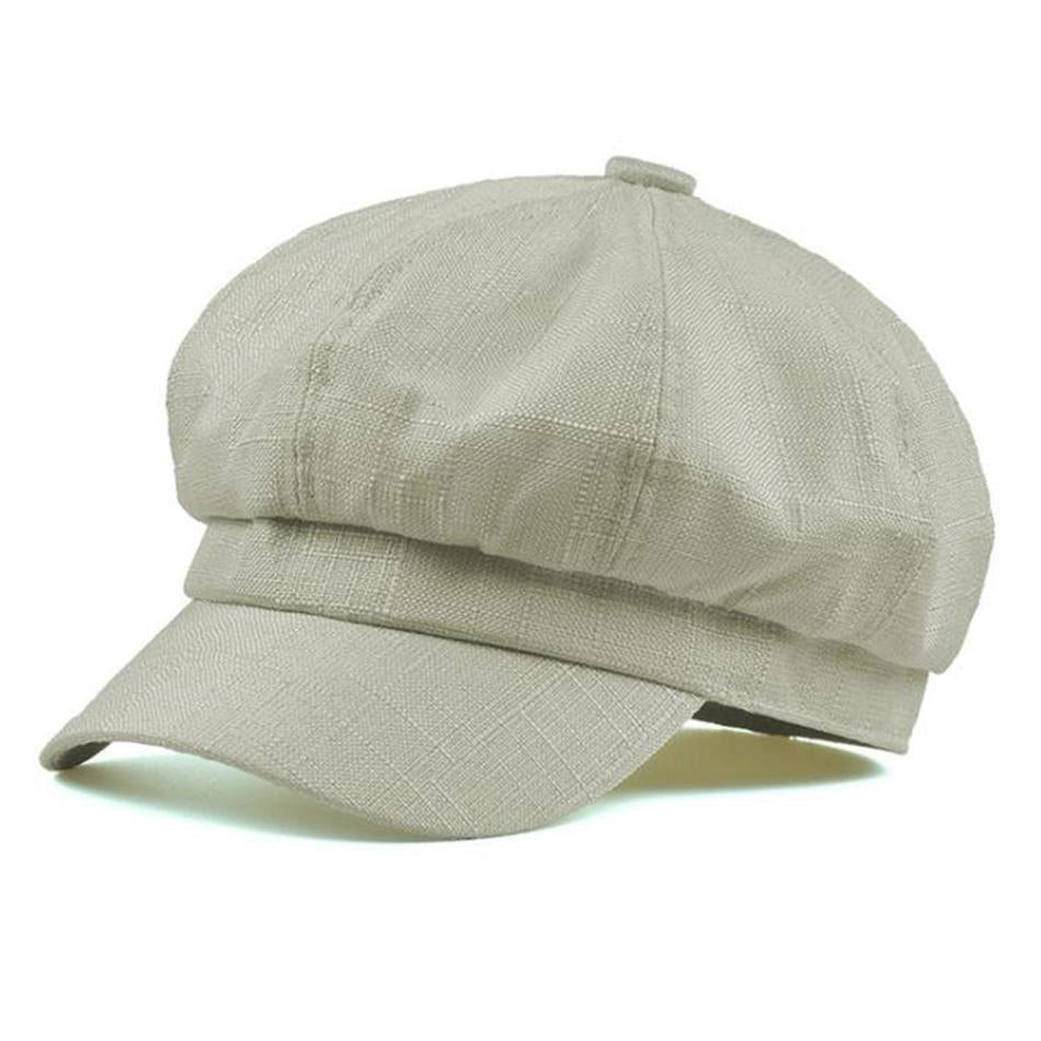 Casquette Gavroche en Lin Beige - Dunelume 1