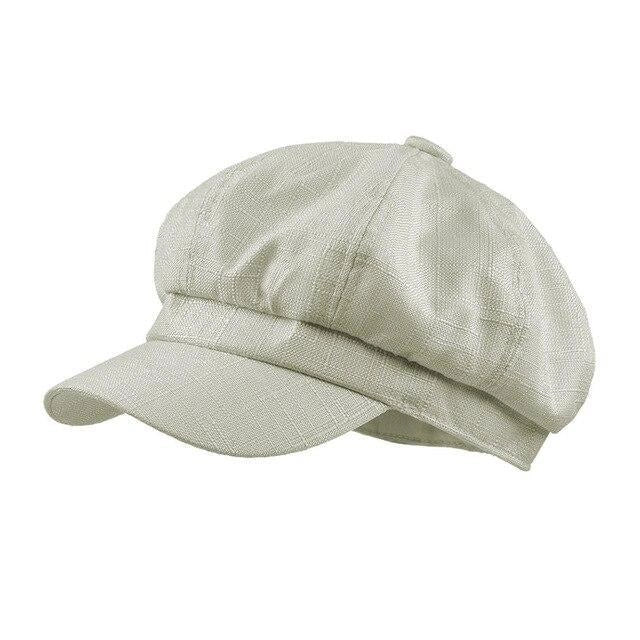 Casquette Gavroche en Lin Beige - Dunelume 2