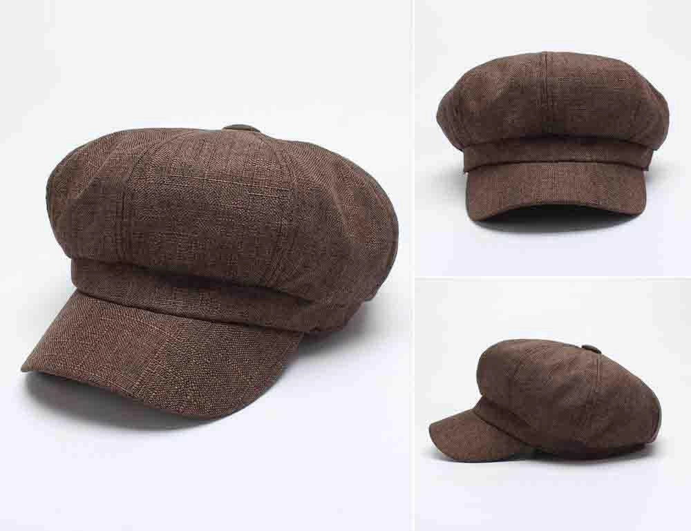 Casquette Gavroche en Lin Marron - Broussin 3