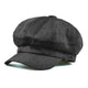 Casquette Gavroche en Lin Noir - Nuitlin