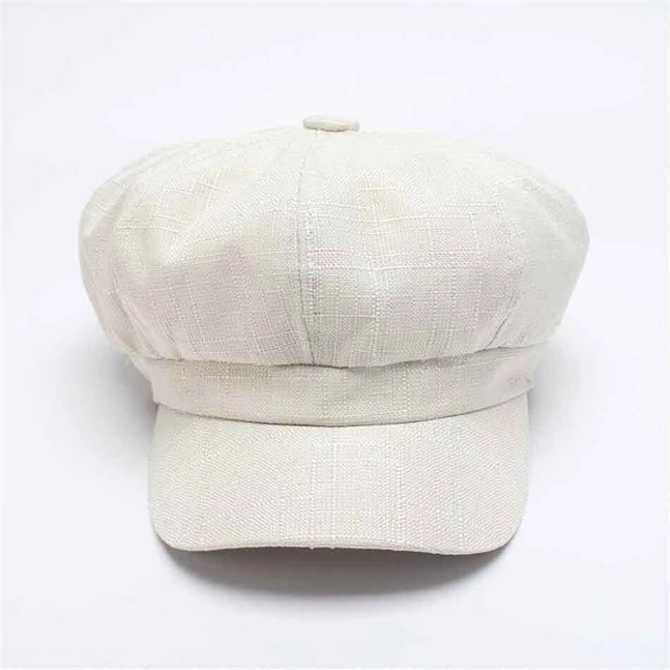 Casquette Gavroche en Lin Vintage - Écruné 3