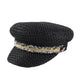 Casquette Gavroche en Paille Noire - Sargasse