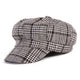 Casquette Gavroche en Polyester à Pied-de-Poule - Poulebrune
