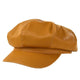 Casquette Gavroche en Simili Cuir - Ambre