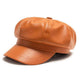 Casquette Gavroche en Simili Cuir Camel - Caravane