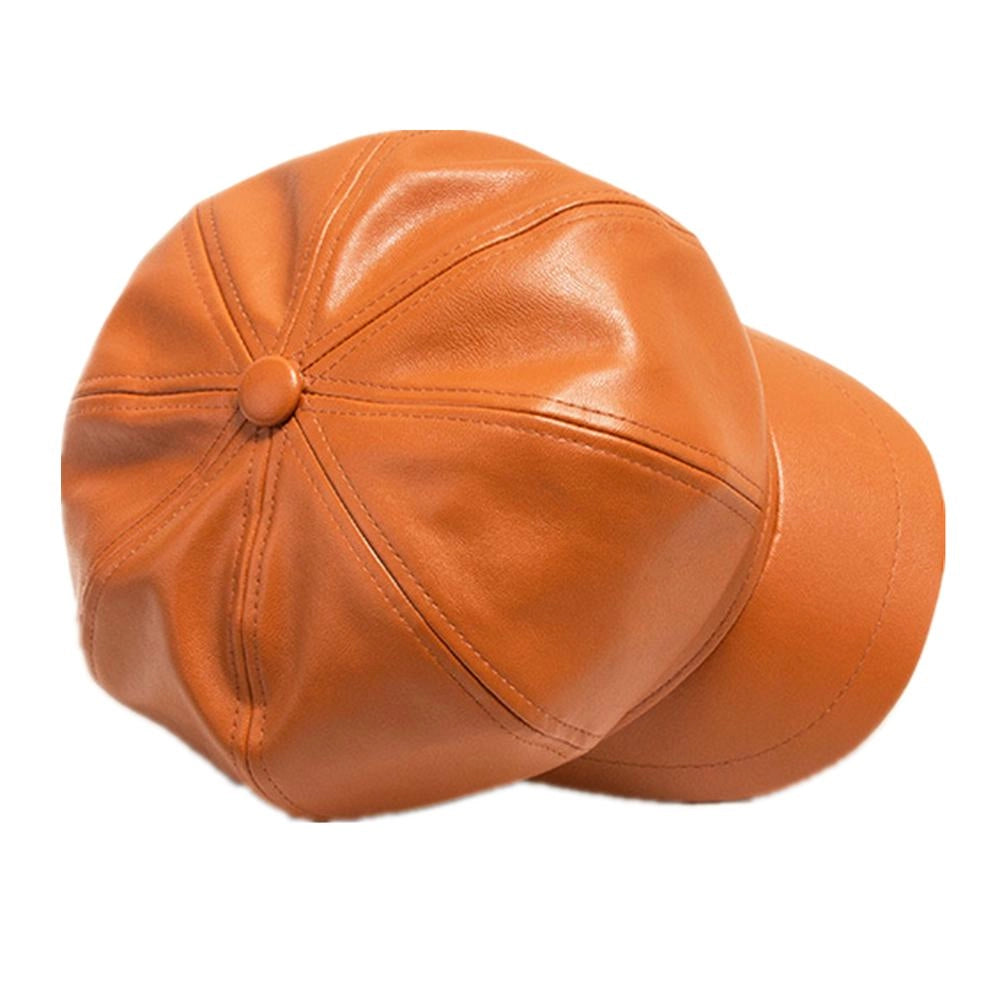 Casquette Gavroche en Simili Cuir Camel - Caravane 2