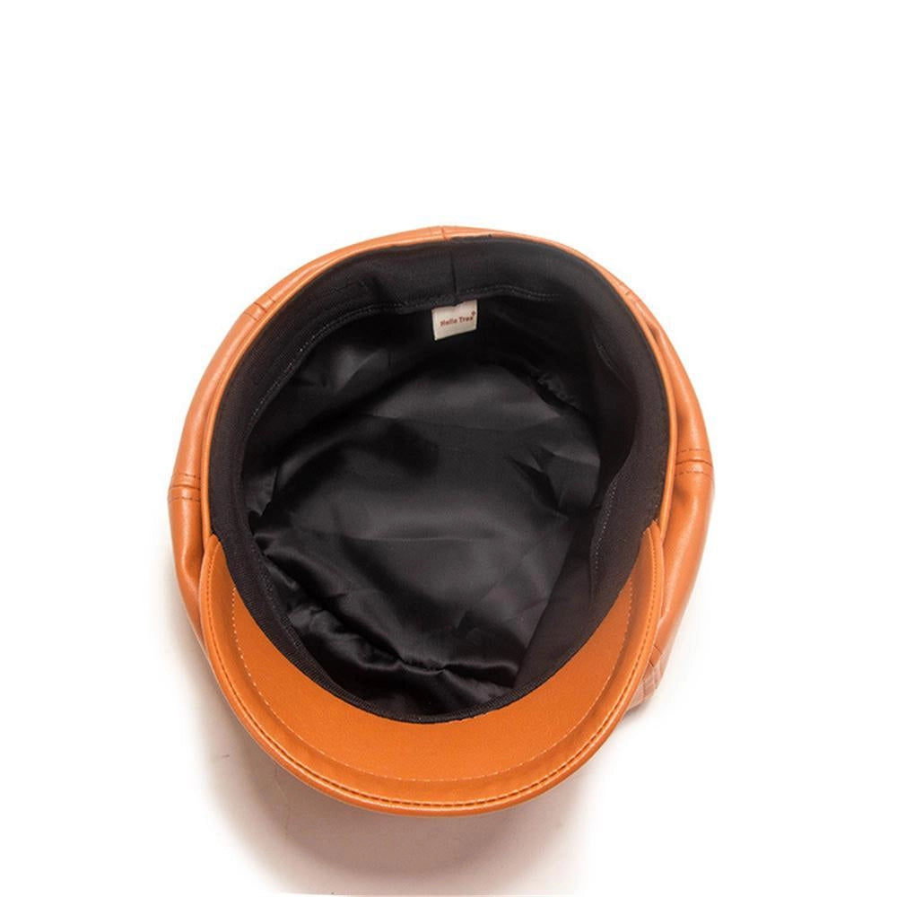 Casquette Gavroche en Simili Cuir Camel - Caravane 4
