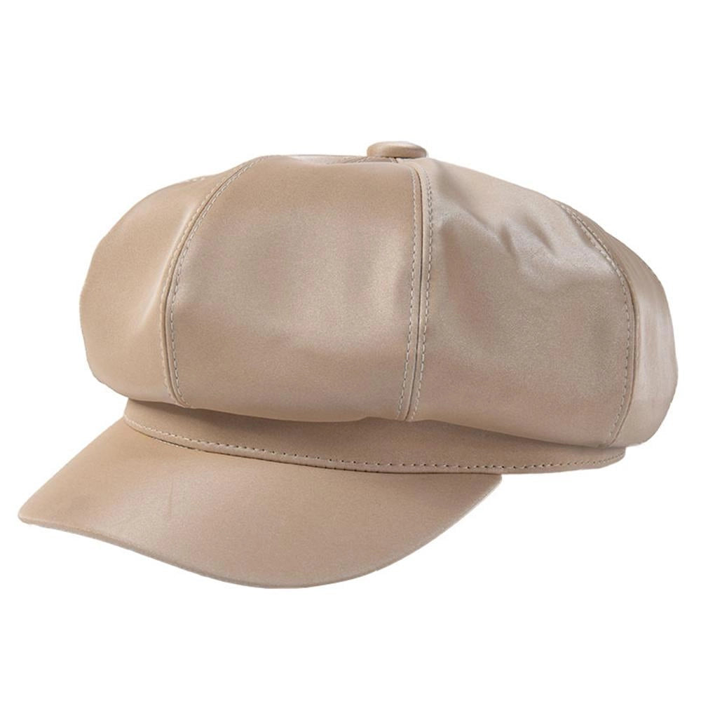 Casquette Gavroche en Simili Cuir - Champagne 1