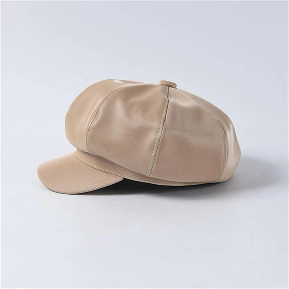 Casquette Gavroche en Simili Cuir - Champagne 2