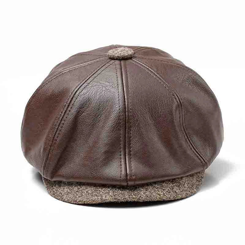 Casquette Gavroche en Simili Cuir - Cognier 1