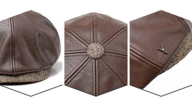 Casquette Gavroche en Simili Cuir - Cognier 2