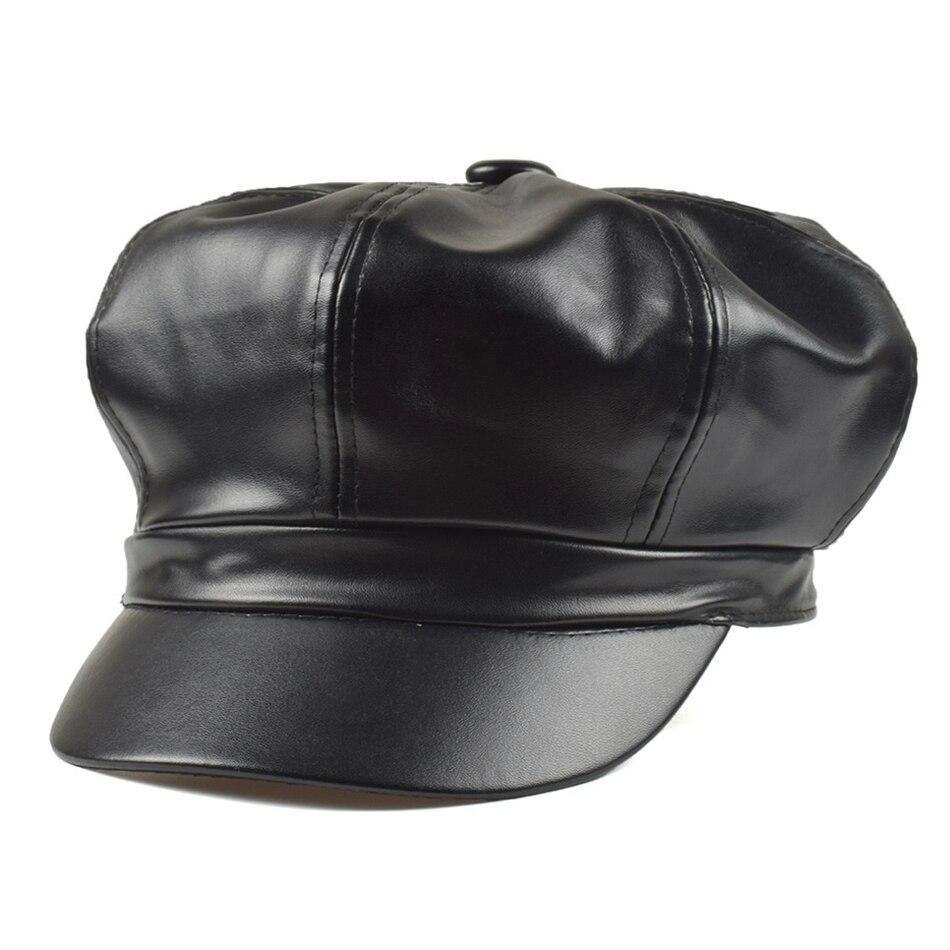 Casquette Gavroche en Simili Cuir - Cuirombre 2