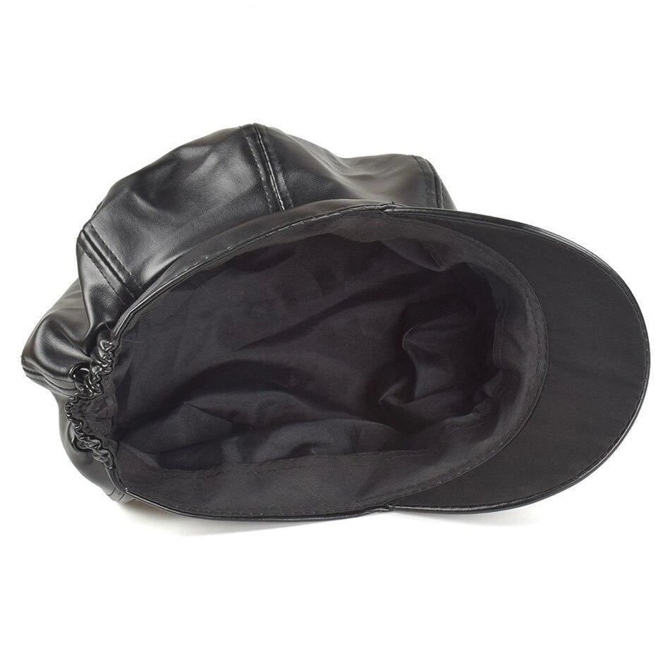 Casquette Gavroche en Simili Cuir - Cuirombre 3