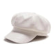 Casquette Gavroche en Simili Cuir - Écruneige