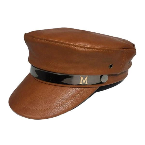 Casquette Gavroche en Simili Cuir Marin - Caravelle 1