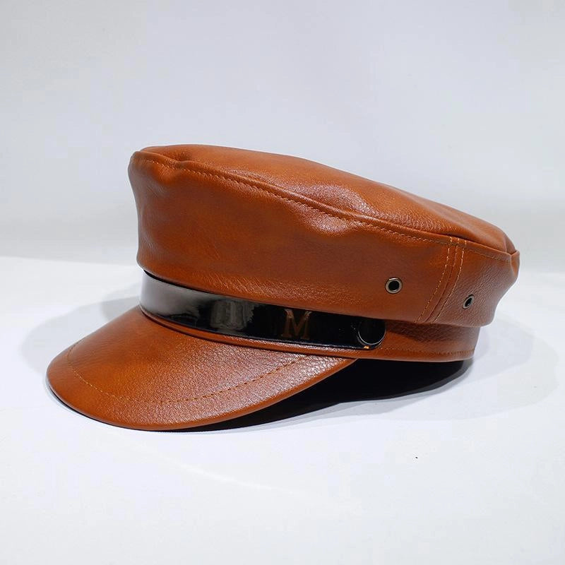 Casquette Gavroche en Simili Cuir Marin - Caravelle 2