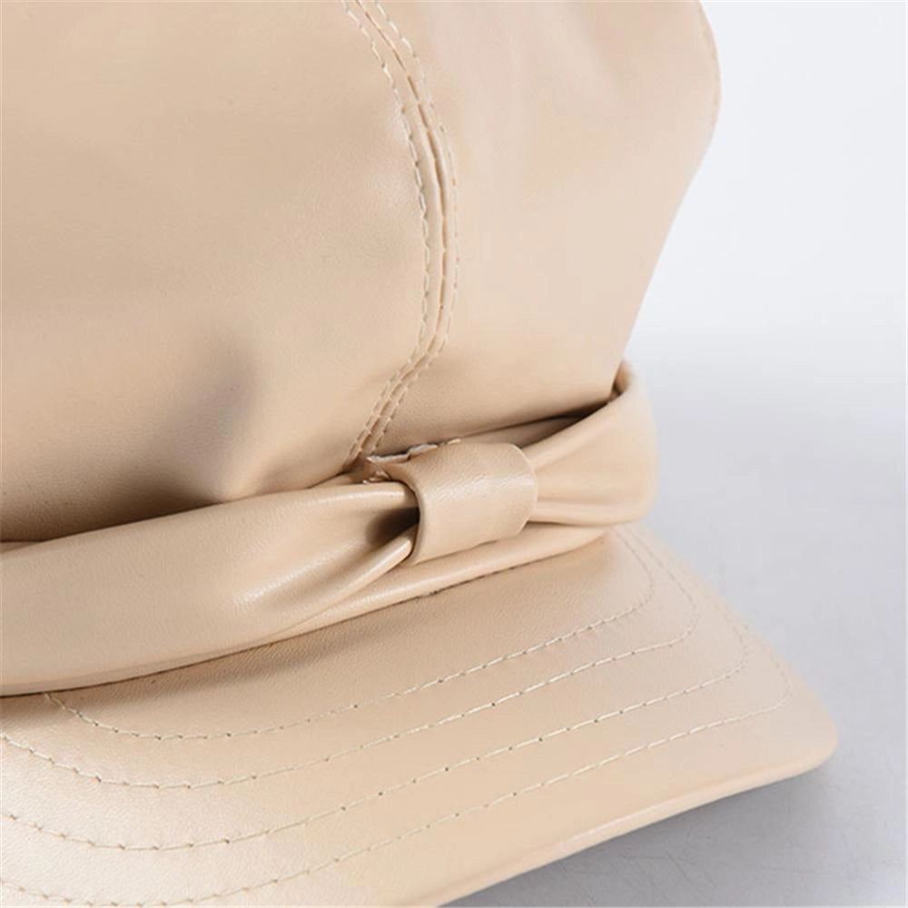 Casquette Gavroche en Simili Cuir - Saharine 4