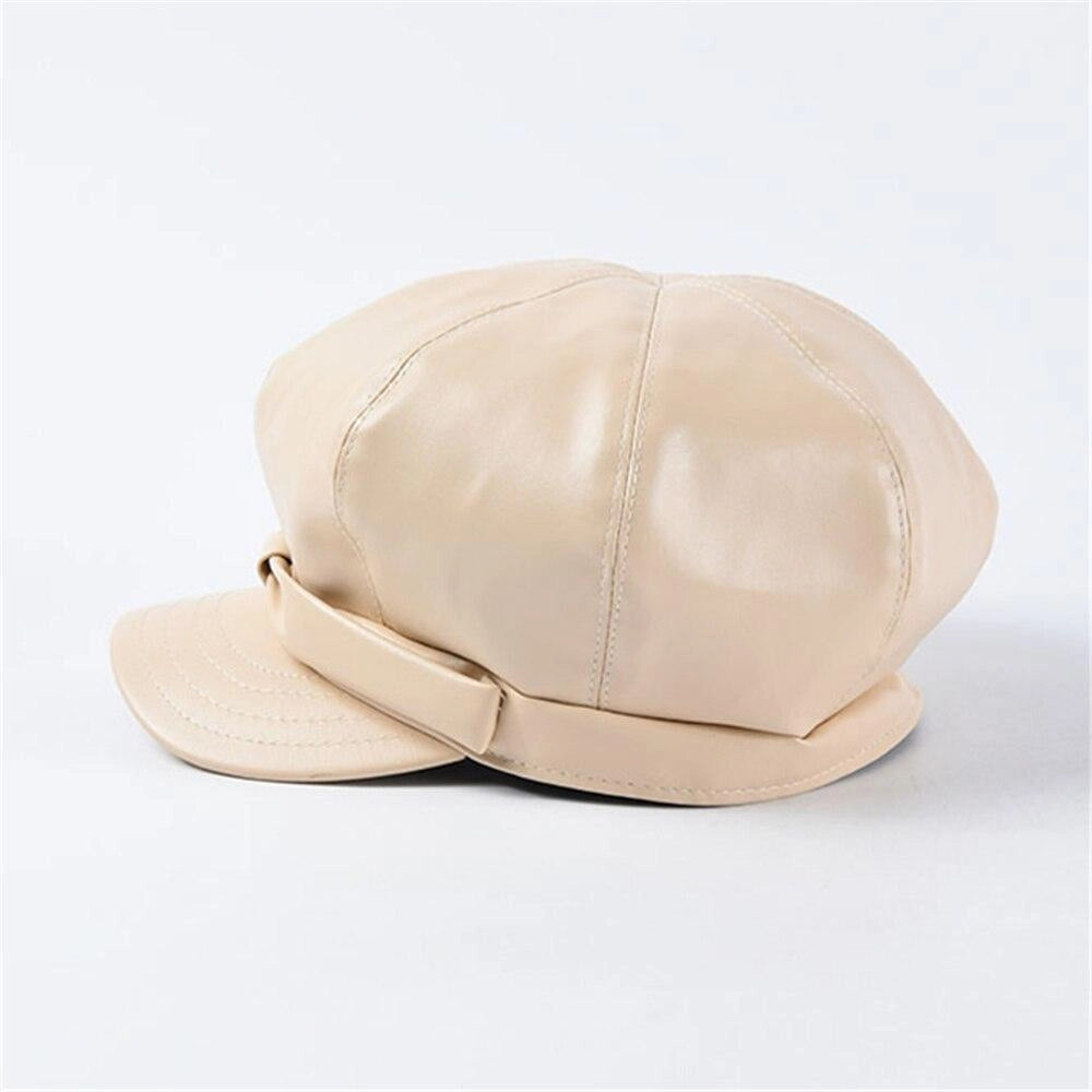Casquette Gavroche en Simili Cuir - Saharine 6