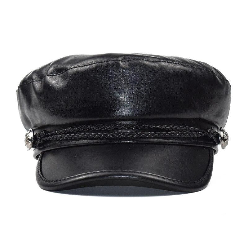 Casquette Gavroche en Simili Cuir - Sélénienne 2