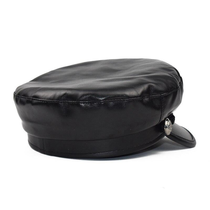 Casquette Gavroche en Simili Cuir - Sélénienne 3
