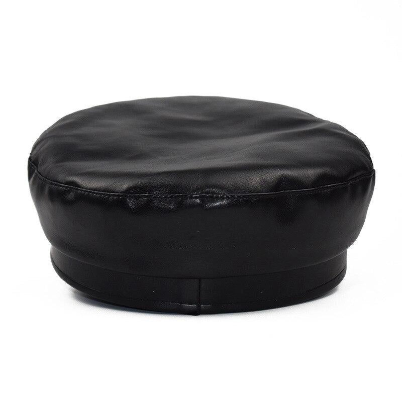 Casquette Gavroche en Simili Cuir - Sélénienne 4