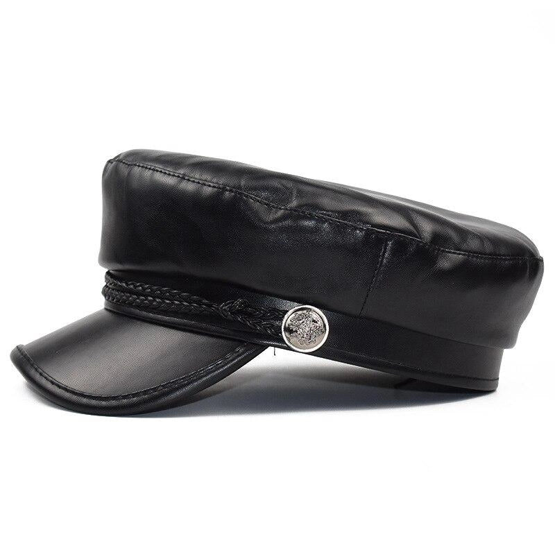 Casquette Gavroche en Simili Cuir - Sélénienne 5