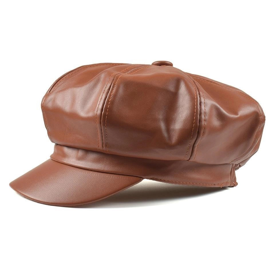 Casquette Gavroche en Simili Cuir - Sellebrun 1
